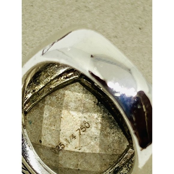 David Yurman Albion Faceted Dome Ring in 18kt Gold/Sterling  Size 6 - Picture 7 of 8